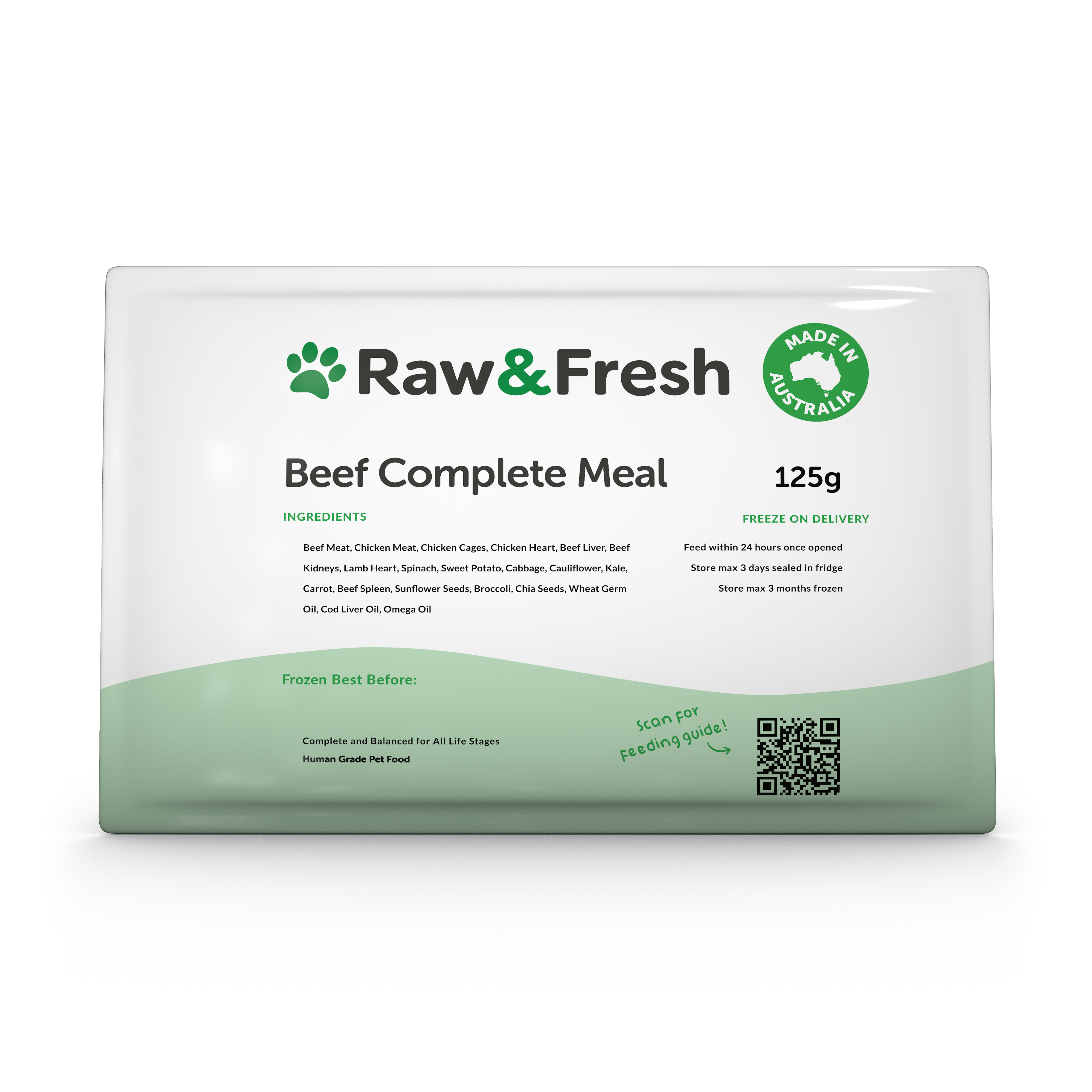 Beef Complete Raw Dog Food Recipe Bowl