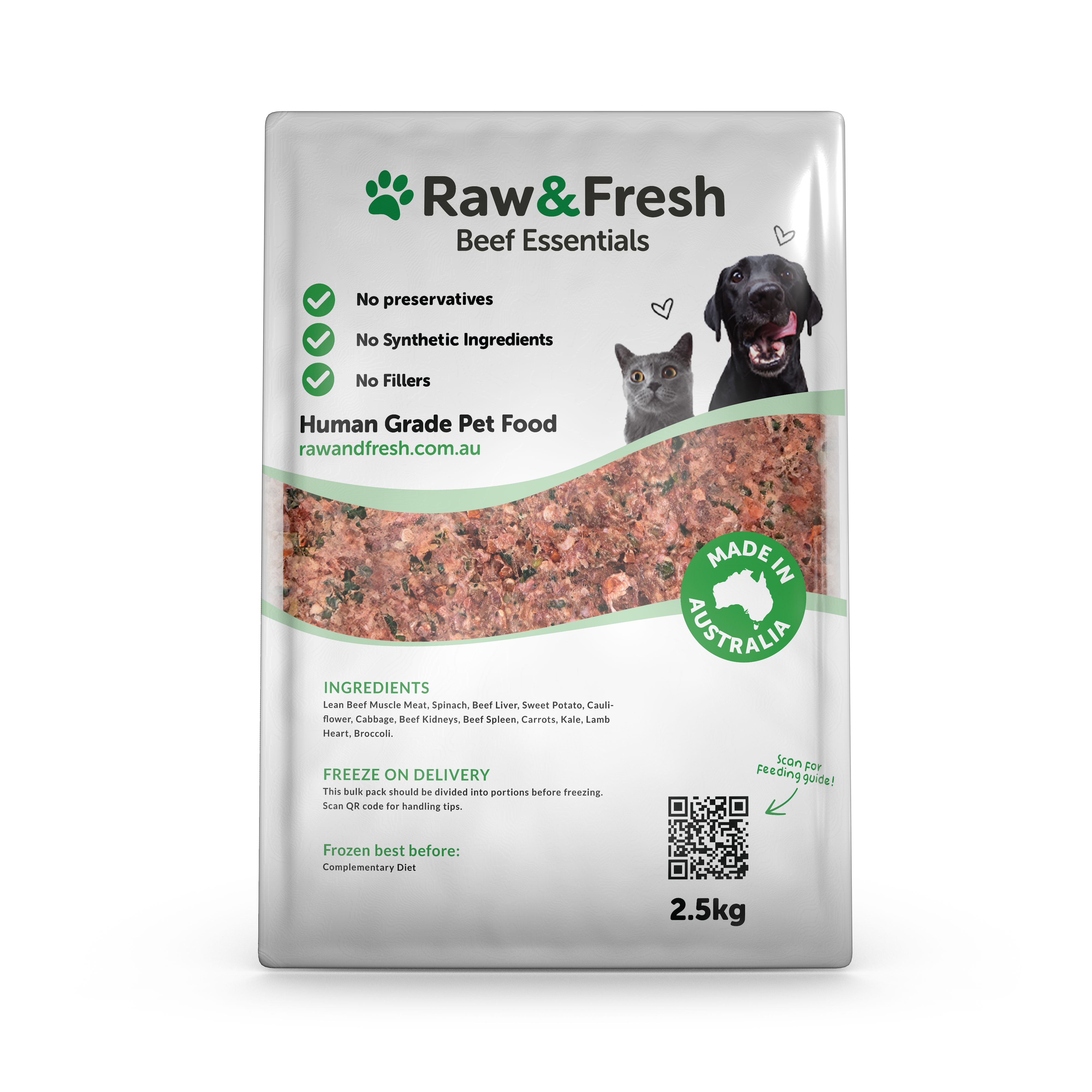 Beef Bulk Pack Dog - 2.5kg Pack