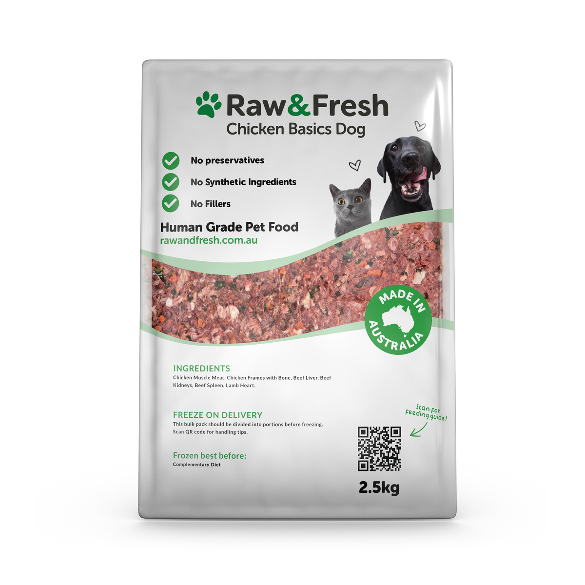 Raw Chicken For Dogs 2.5kg Bulk Pack Home Delivered Raw Fresh