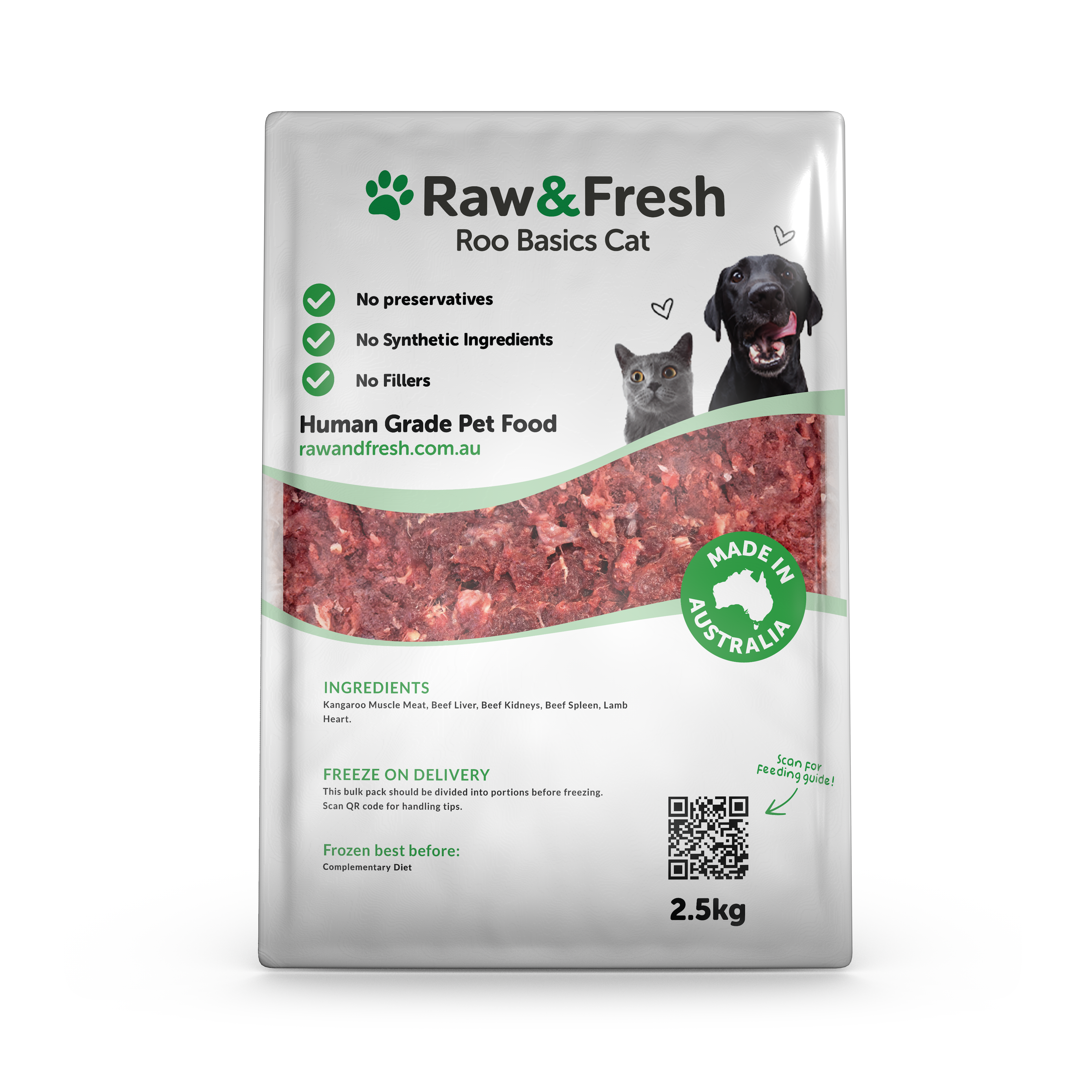 Roo Bulk Pack Cat - 2.5kg Pack