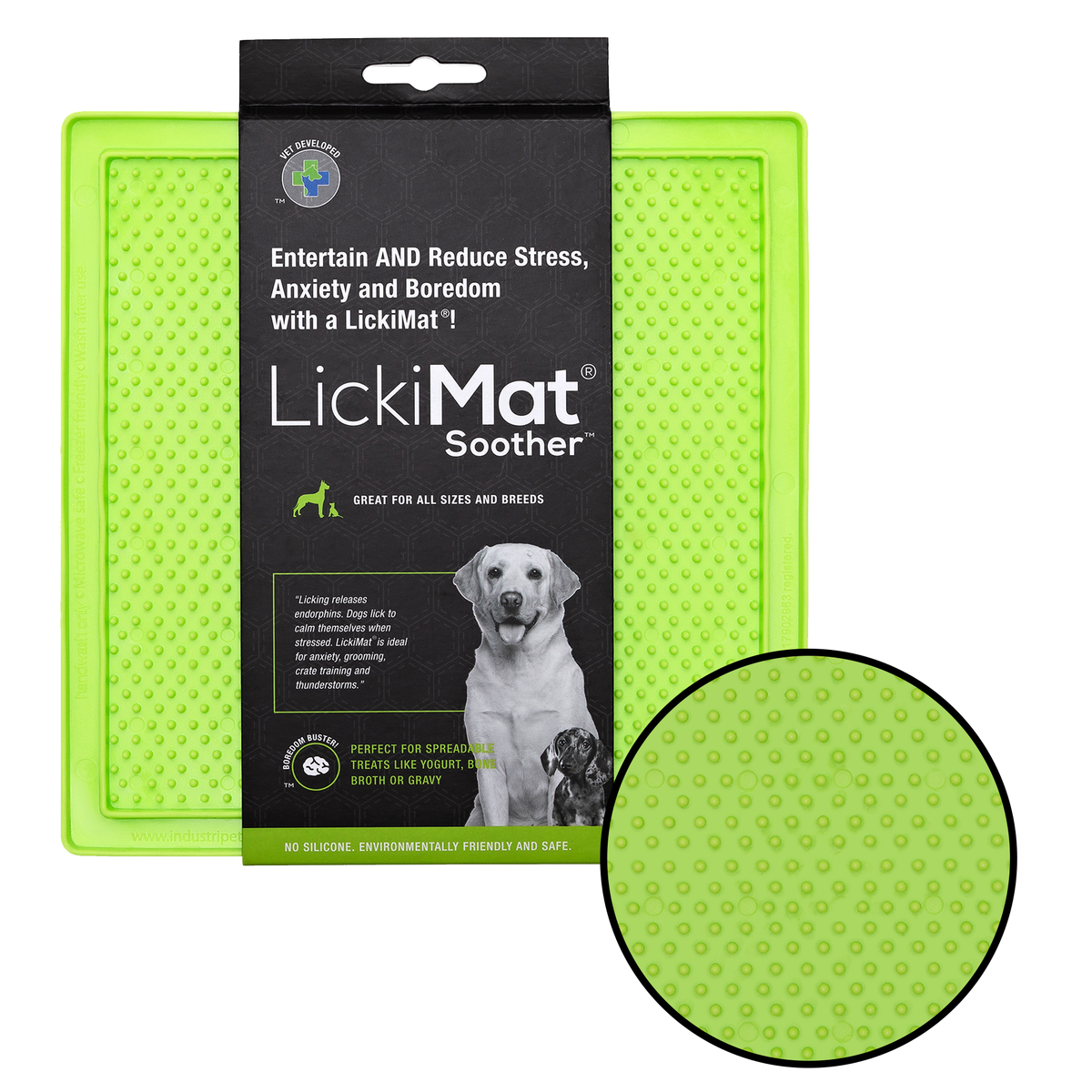 Dog Feeder Lickimat Green Rubber Modern 600 ml