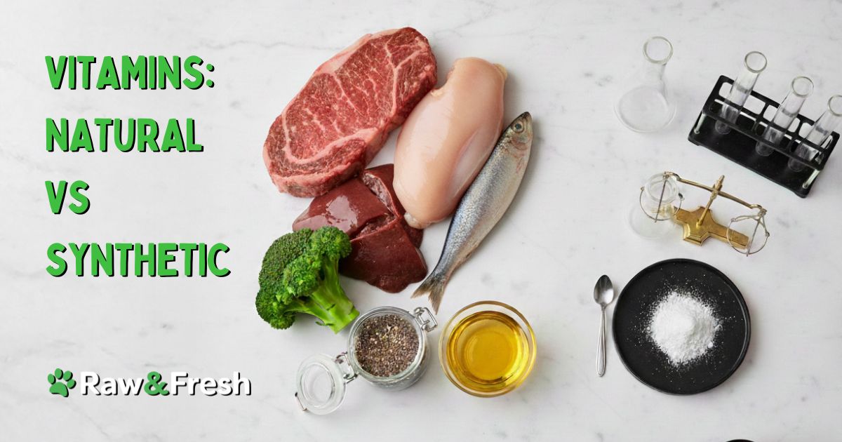 Natural vs Synthetic Vitamins for Pets - Raw Pet Food Bioavailability