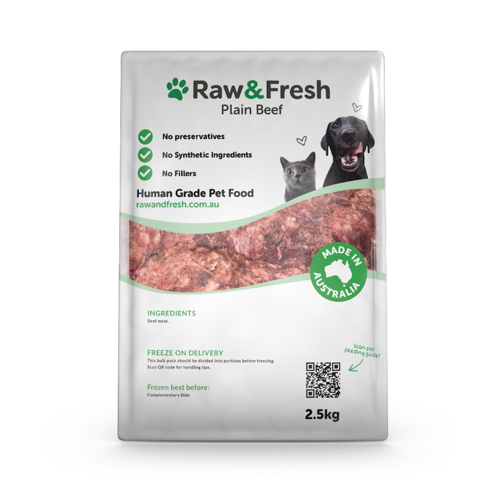 Bulk Plain Beef Mince for Dogs - 2.5kg Pack