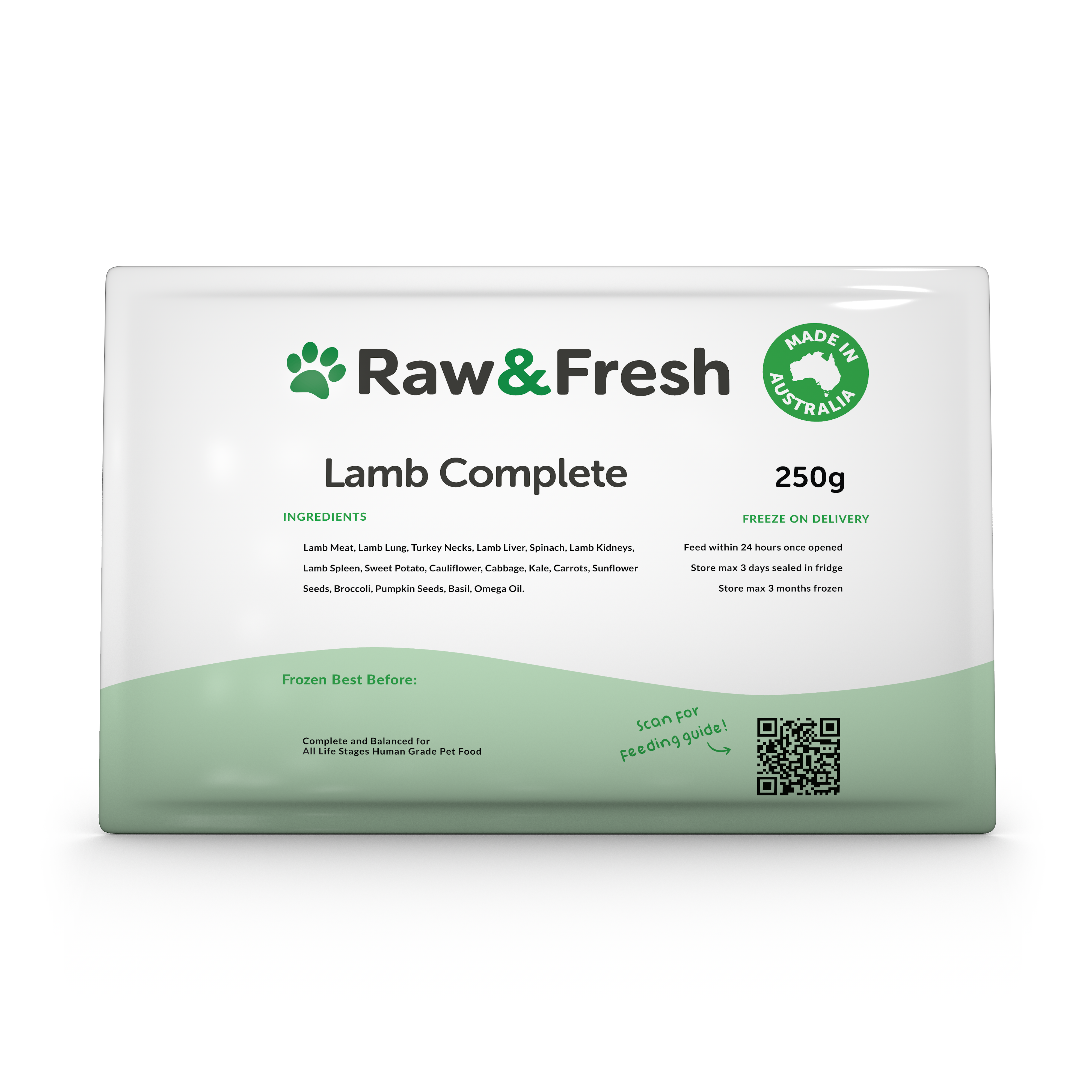 Lamb Complete for Dogs - 250g Pack