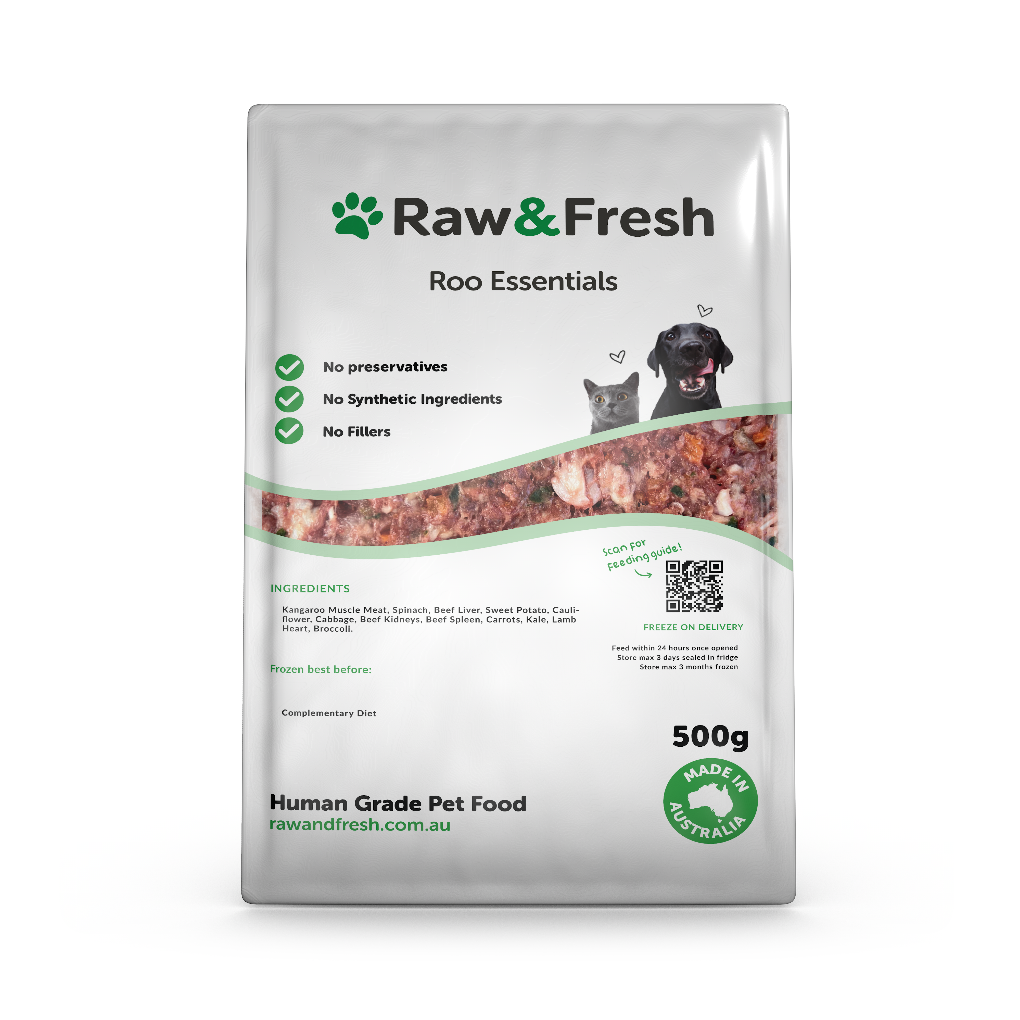 Roo Essentials Dog - 500g Pack