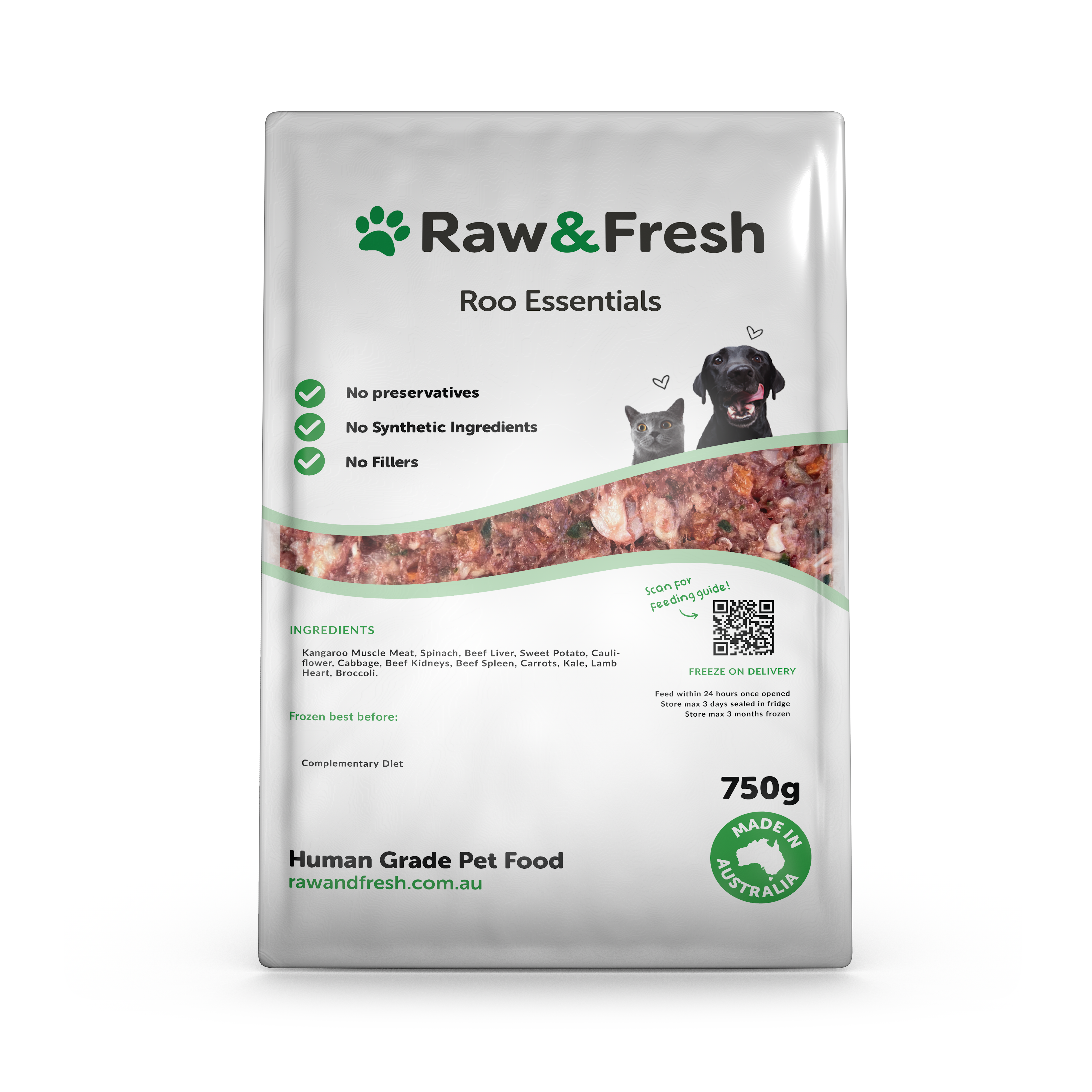 Roo Essentials Dog - 750g Pack