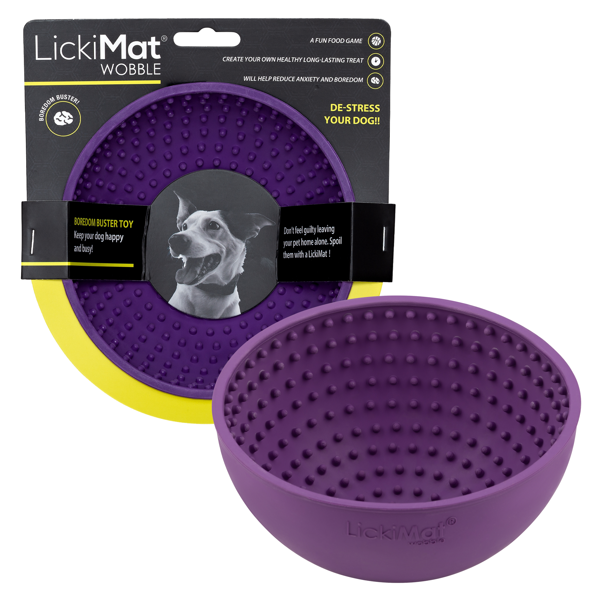 Purple LickiMat Wobble Lick Bowl